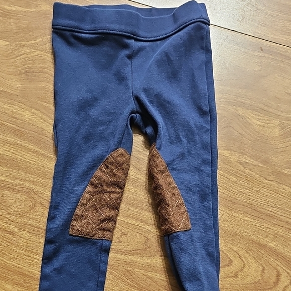 Kids Navy Blue Leggings with Riding Patches - Picture 1 of 1